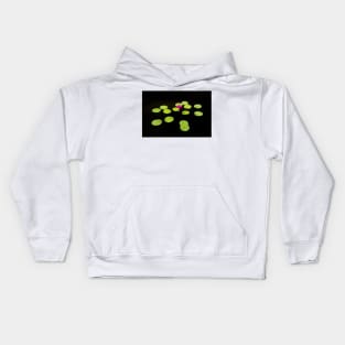 Lily Pads on Black Water Kids Hoodie